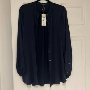 Eileen Fisher Mandarin Collar Shirt